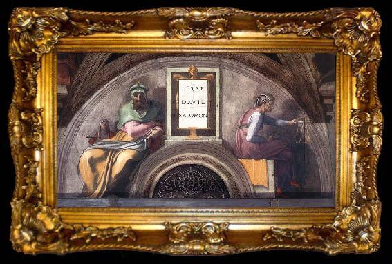 framed  Michelangelo Buonarroti Jesse - David - Solomon, ta009-2